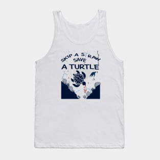 Skip a Straw Save a Turtle Anti Plastic T-Shirt Tank Top